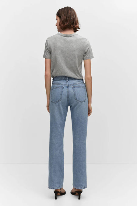 Jeans straight Light blue denim - Mango