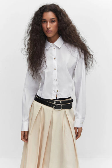 Chemise &agrave; manches longues - blanc