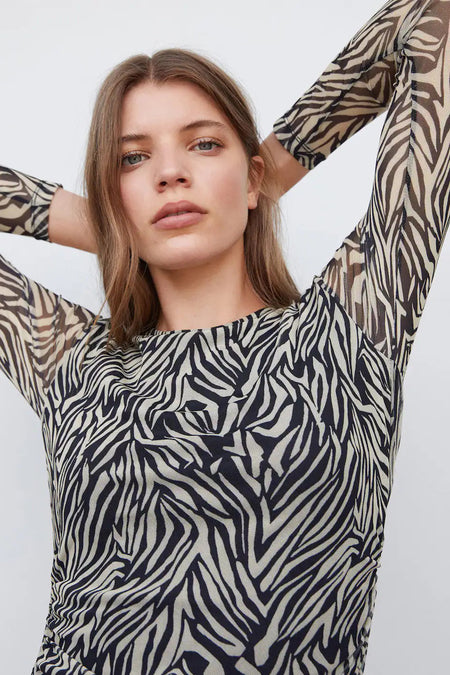 Robe &agrave; manches longues - noir