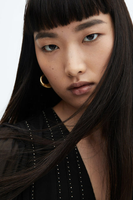 Robes manches longues noir - MANGO