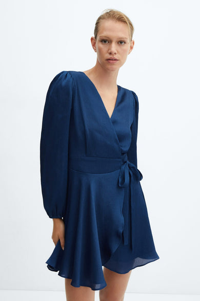 Robe &agrave; manches longues - bleu