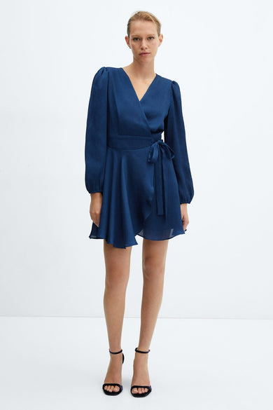 Robe &agrave; manches longues - bleu