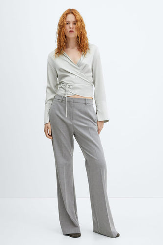 Chemise &agrave; manches longues - argent - MANGO - 7