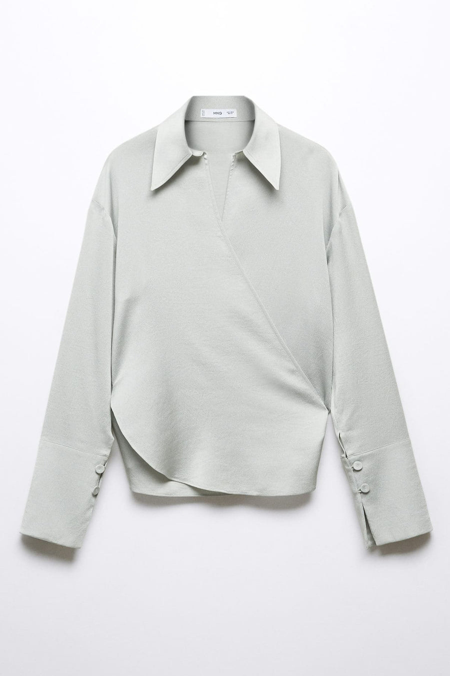 Chemise &agrave; manches longues - argent - MANGO - 6