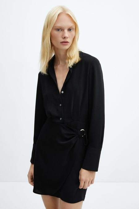 Robe &agrave; manches longues - noir