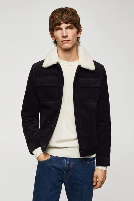 Veste courte Bleu - Mango