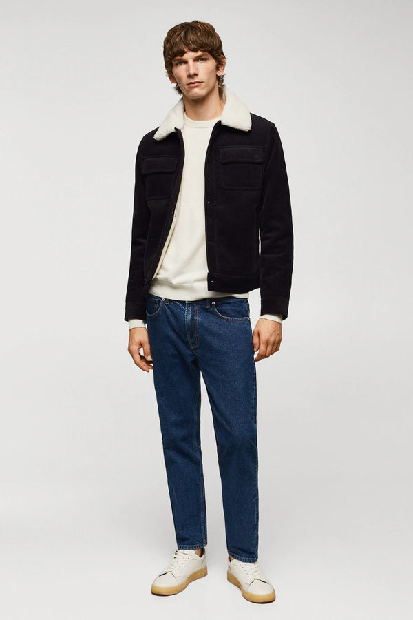 Veste courte Bleu - Mango