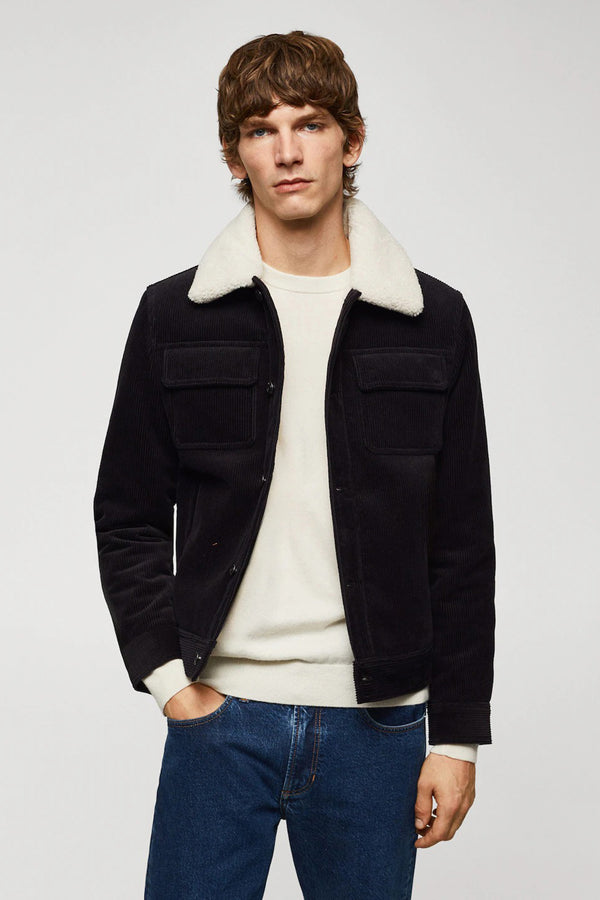 Veste courte Bleu - Mango