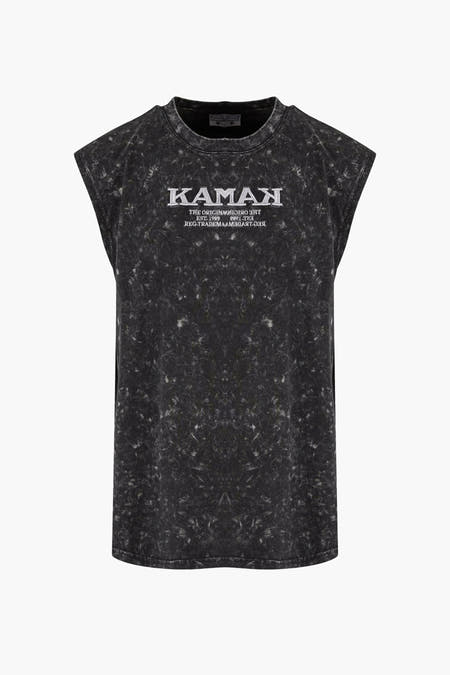 T-shirt noir Karl Kaniani avec texture texture texture et et logo sur la po..