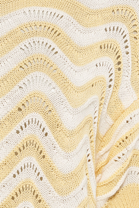 Pull à col rond - jaune