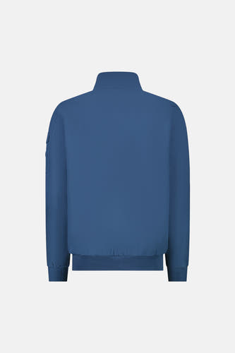 Veste courte bleue de Cars, avec manches longues et col montant, dos.