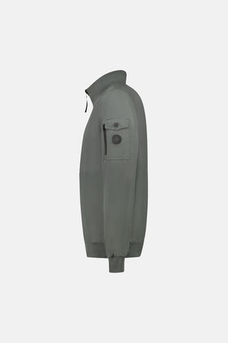 Veste courte verte de Cars avec un col montant et une poche sur la manche.