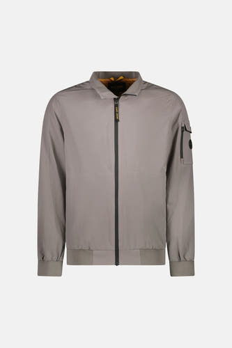 Veste courte grise de Cars, avec fermeture éclair et poche sur la manche.