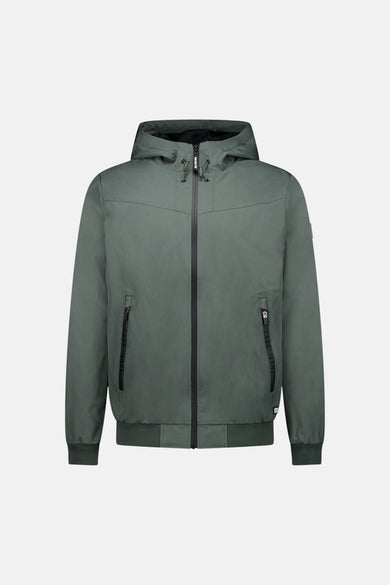 Veste courte verte Cars avec capuche et poches zippées, finie avec des poignets élastiques.