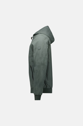 Veste courte verte Cars, avec capuche et une poche zippée sur le côté.