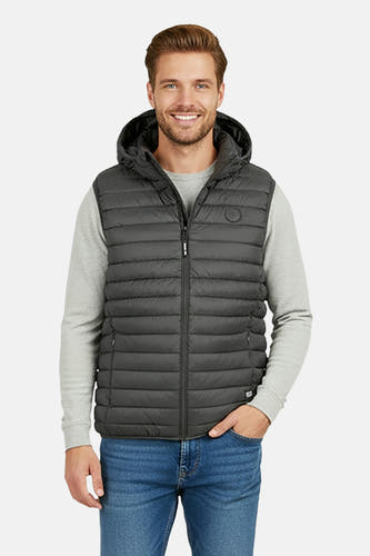 Gilet Cars pour enfant, avec design matelassé et fermeture éclair.