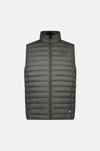 Gilet Cars Jeans à coupe droite avec surpiqûres horizontales et fermeture à glissière.