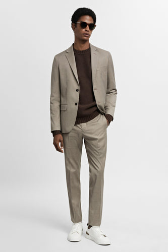 Pantalon costume - beige - MANGO