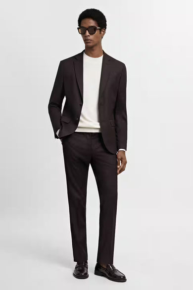 Pantalon costume - bordeaux