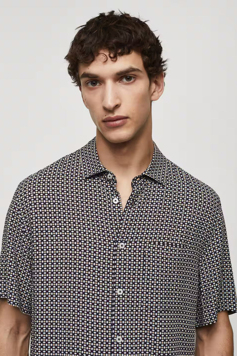 Chemise à manches courtes - bleu - MANGO