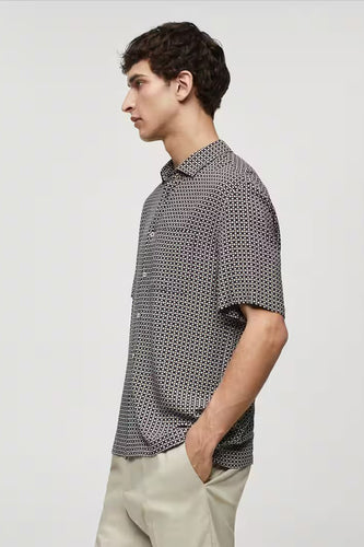 Chemise à manches courtes - bleu - MANGO