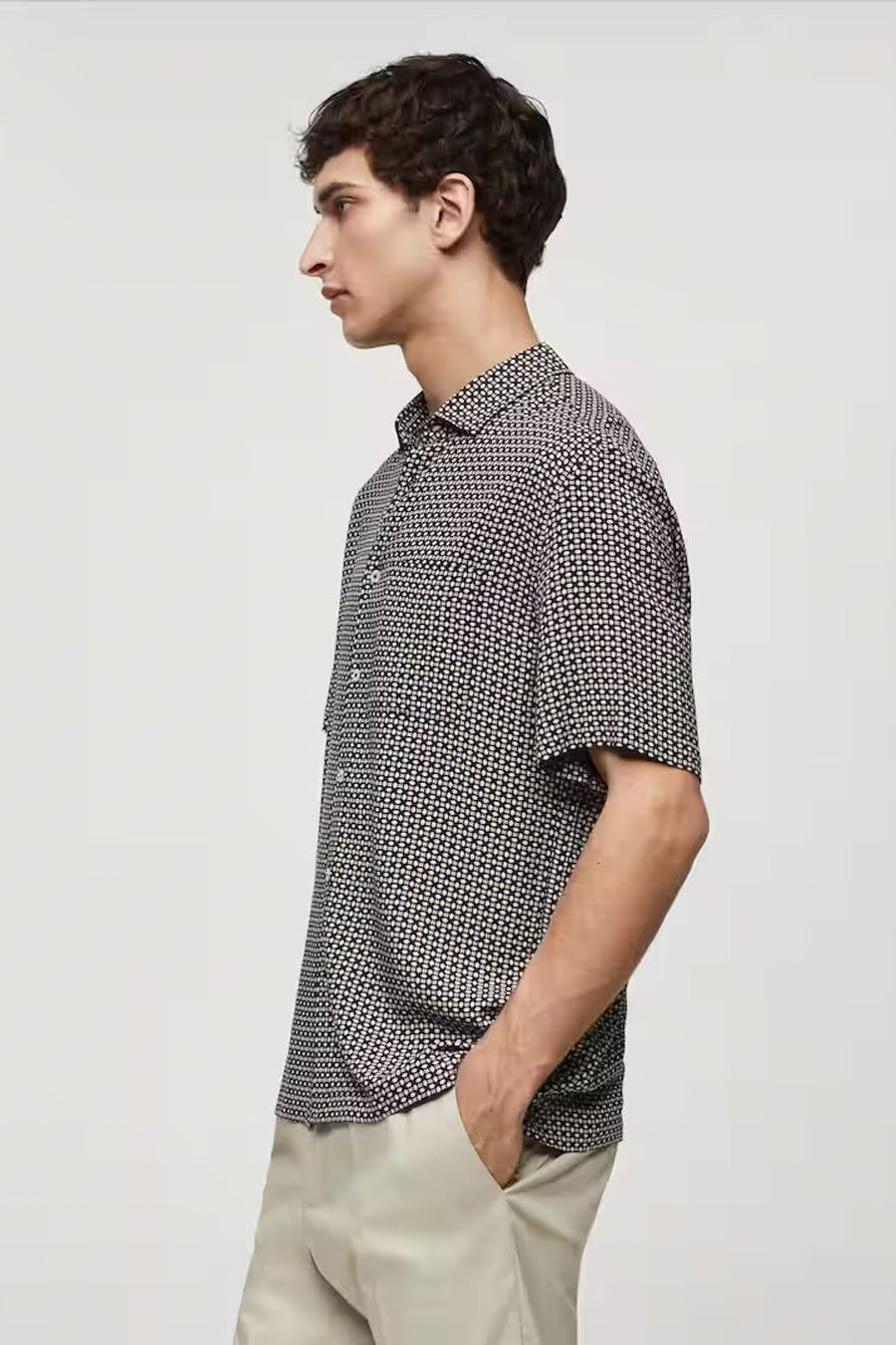 Chemise à manches courtes - bleu - MANGO