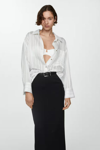 Chemise à manches longues - blanc