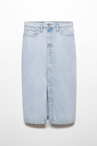 Jupe midi - bleu