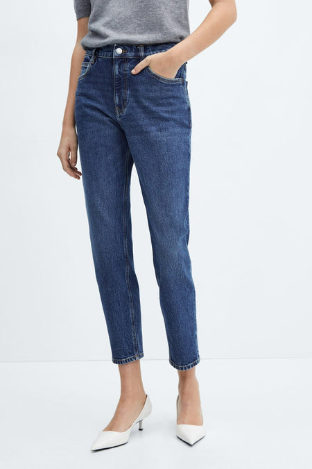 Mom Jeans Dark blue denim - Mango