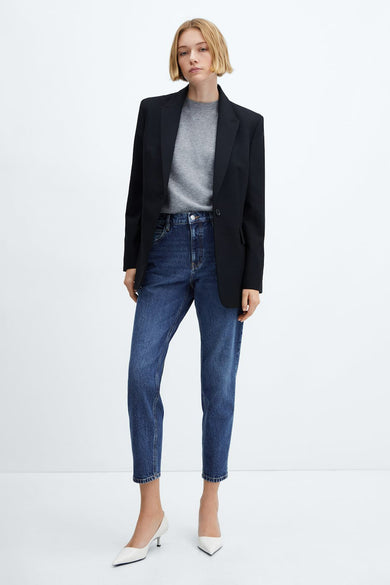 Mom Jeans Dark blue denim - Mango