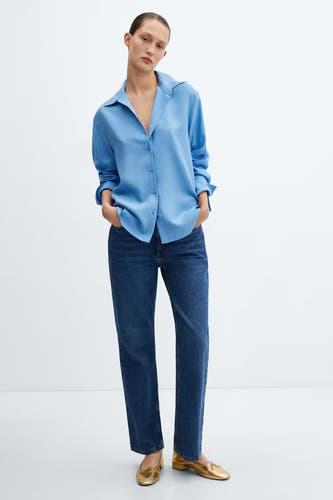 Chemise &agrave; manches longues - bleu