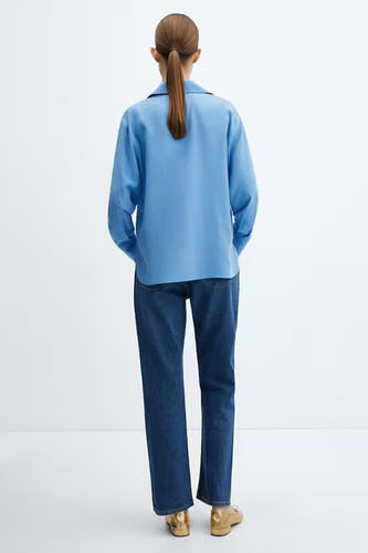 Chemise &agrave; manches longues - bleu