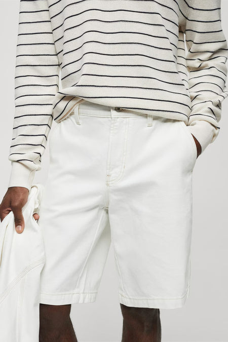 Short White denim - Mango