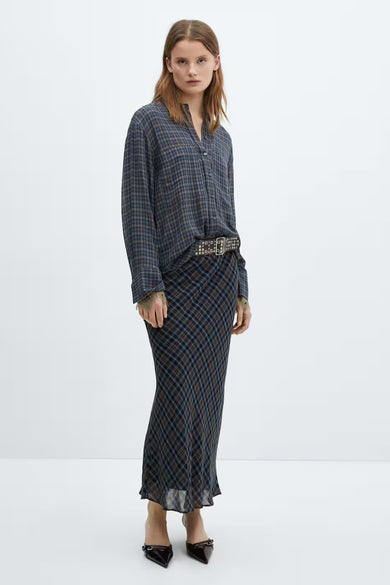 Chemise &agrave; manches longues - bleu