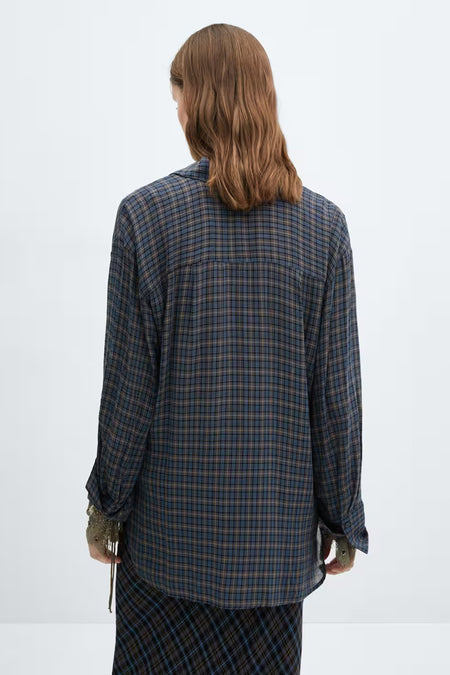 Chemise &agrave; manches longues - bleu