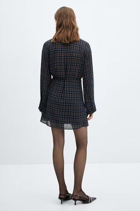 Robe &agrave; manches longues - bleu