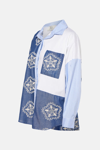 Chemise à manches longues - bleu