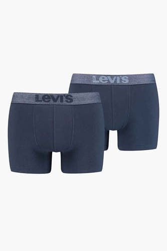 Shorty de boxeurs bleu de Levi's® Accessories, vue arrière, porté sans autre vêtement.