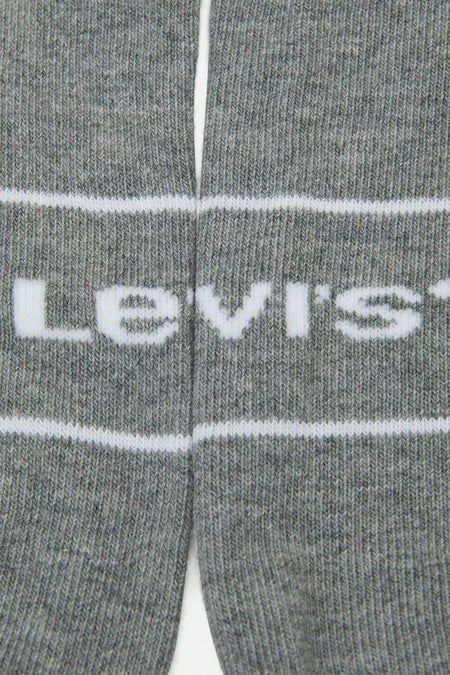 Chaussettes grises tricotées avec le logo Levi's.