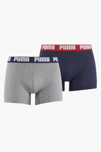 Boxers bleus et gris de PUMA avec une ceinture élastique à logo.