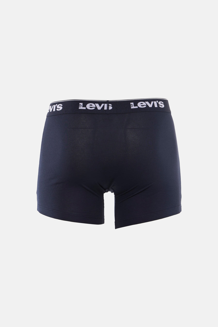 Boxer short bleu de Levi's avec une ceinture élastique blanche à logo.