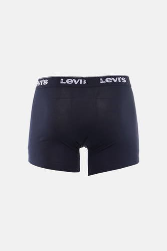 Boxer bleu de Levi's avec une ceinture élastique avec logo, dos.