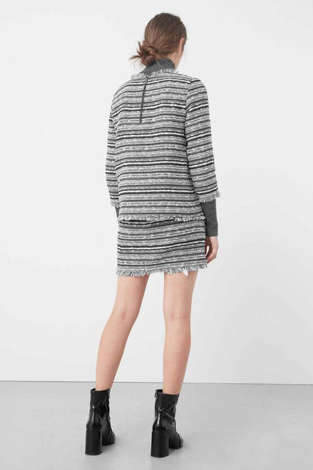 Pull col O gris - MANGO