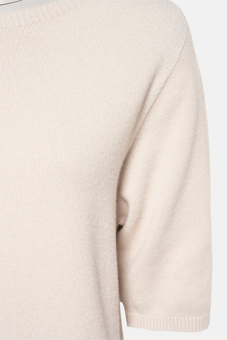 Pull à col rond - beige