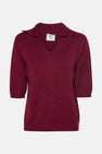 Polo à manches longues - Bordeaux