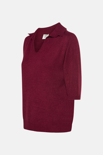 Polo à manches longues - Bordeaux - Terra di Siena - 4