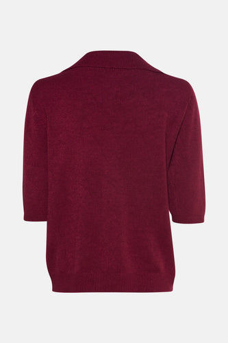 Polo à manches longues - Bordeaux - Terra di Siena - 4