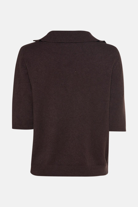Polo à manches longues - brun