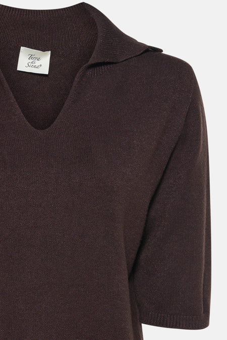 Polo à manches longues - brun