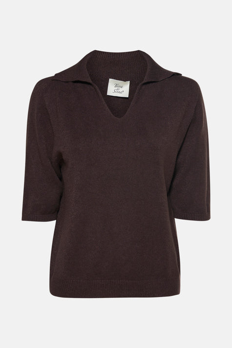 Polo à manches longues - brun